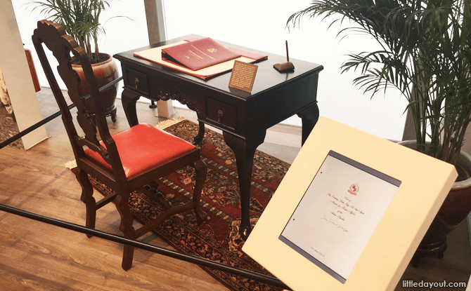 Writing Desk on display at Istana Heritage Gallery