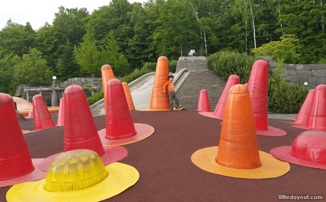 Inflatable pylons, Takino National Park, Hokkaido