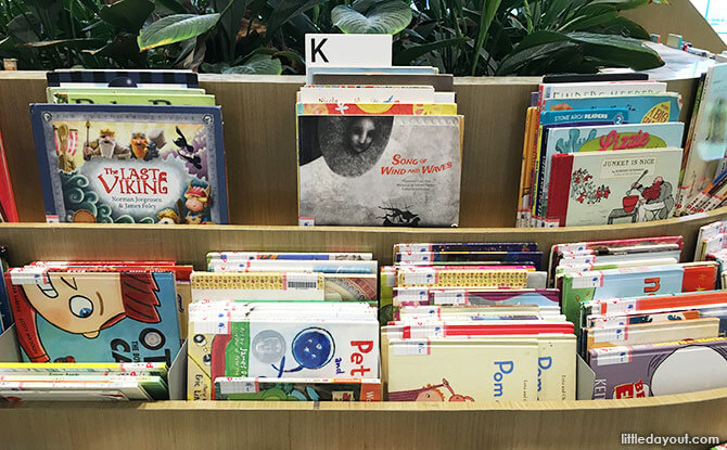 Front-facing Books at the early literacy spaces and libraries for young children in Singapore