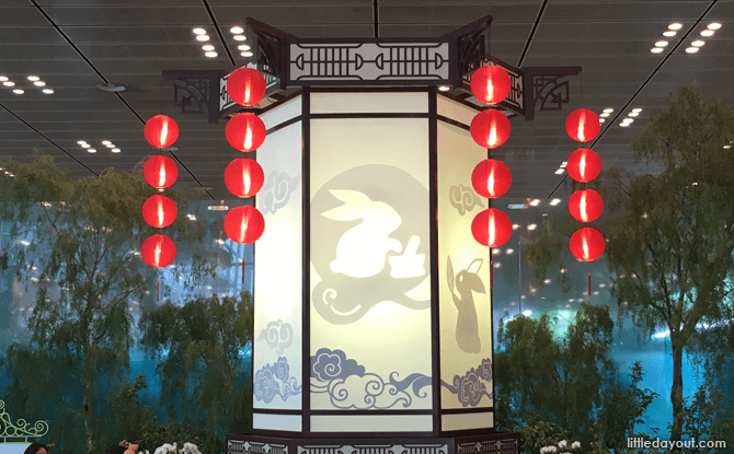 Display of traditional lantern at Changi Airport