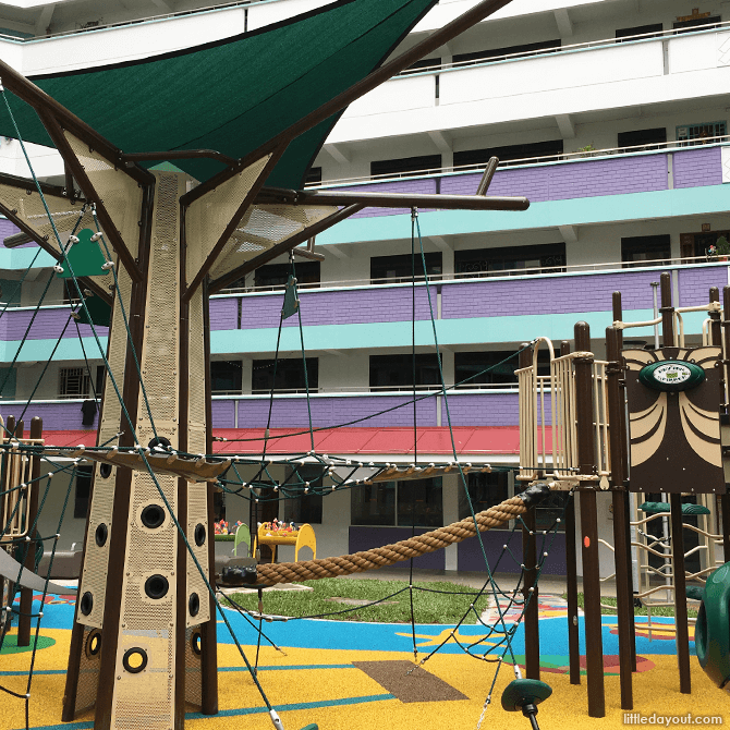 Treehouse structure at Adventure Playground @ Canberra