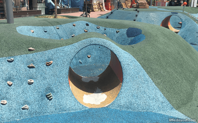 Entering the bunker area at the J Link Children's Playground