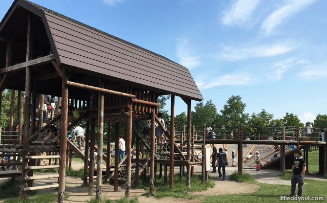 Wooden playground at Satoland