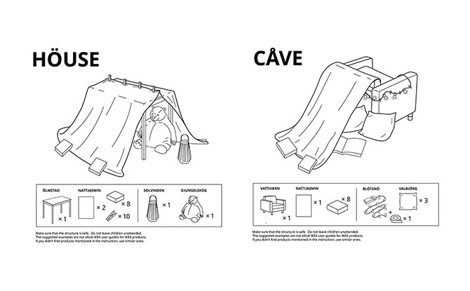 IKEA Shares 6 Ways To Make A Fort Out Of Furniture And Things At Home