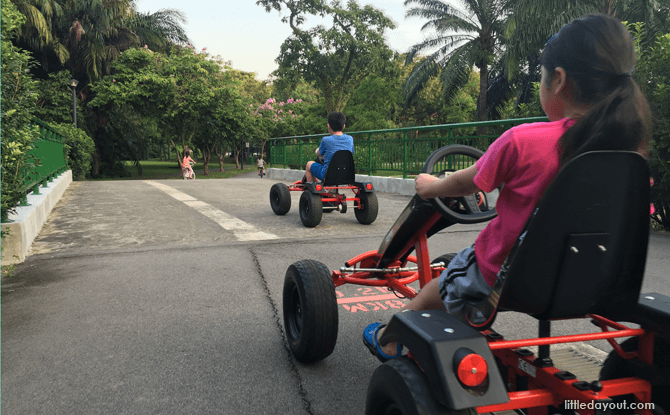 Pedal Go-karts at West Coast Park: Go Go Pedal Power Pedal Go-kart - Things to do with kids in Singapore
