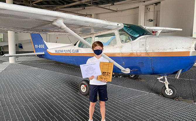 10-Year-Old Becomes Seletar Flying Club’s Youngest Student Pilot In Singapore 10-Year-Old Becomes Seletar Flying Club’s Youngest Student Pilot In Singapore