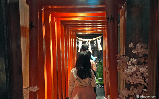 Torii Gates Entrance to Ninja Trick House in Tokyo