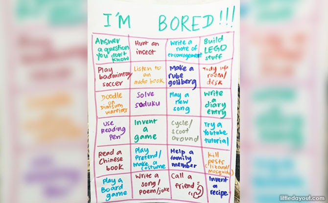 5 Minute Parenting Hack: How To Make An “I’m Bored” Activity Board