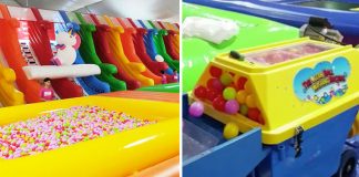 Bouncy Paradise Has Reopened. Check Out Its Ball Pit Cleaning Machine!