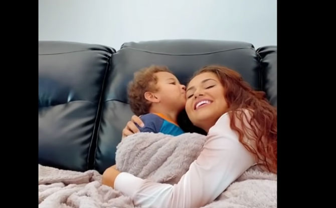e01-cuddle-challenge TikTok Cuddle Your Toddler Challenge Is Evoking Some Adorable Reactions