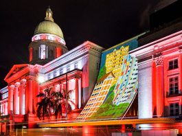 National Gallery Singapore’s Façade Lights Up For National Day 2020 - Civic District & Bras Basah.Bugis National Day Light Up 2020