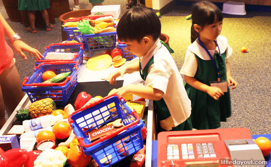 Role-play at KidsSTOP Singapore