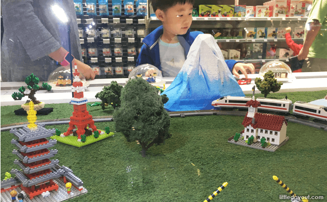 Japan display at Nanoblock Museum at Changi Airport