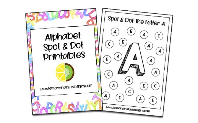 Free Alphabet Spot And Dot Printable