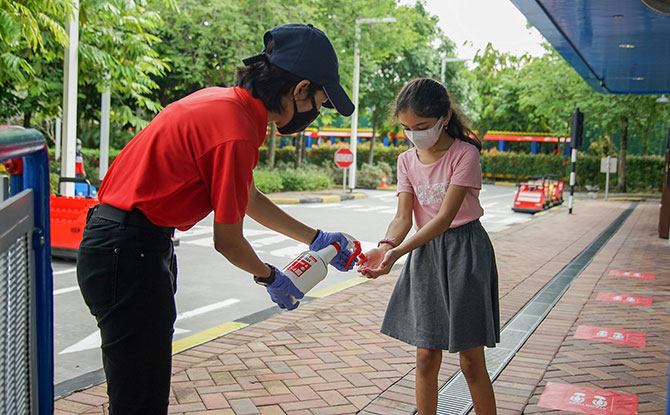 Disinfection at LEGOLAND Malaysia Resort Reopening