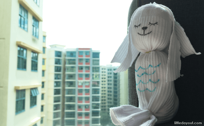 No-sew sock Merlion