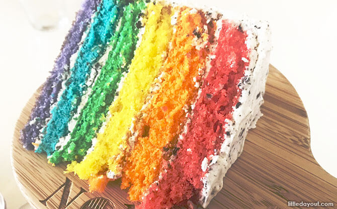 Rainbow Cake at NOM