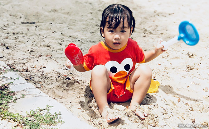 Sand play at the playground