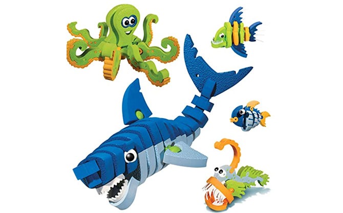 Bloco Toys Anklyosaur & Young Raptors or Marine Creatures - STEM Toys for Kids