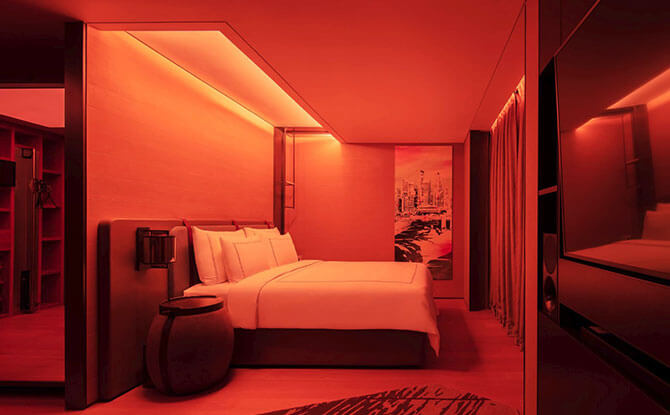 The Vitality Room at Swissotel the Stamford Singapore smart lighting technology from Signify