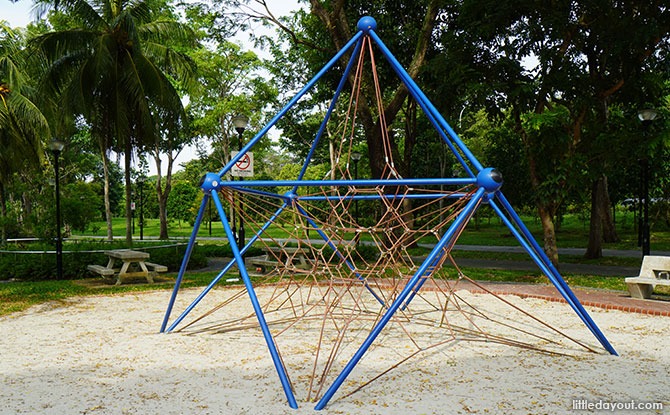 pyramid-rope structure at the Bedok Town Park