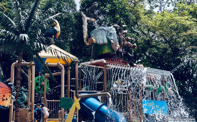 Water playground at Singapore Zoo