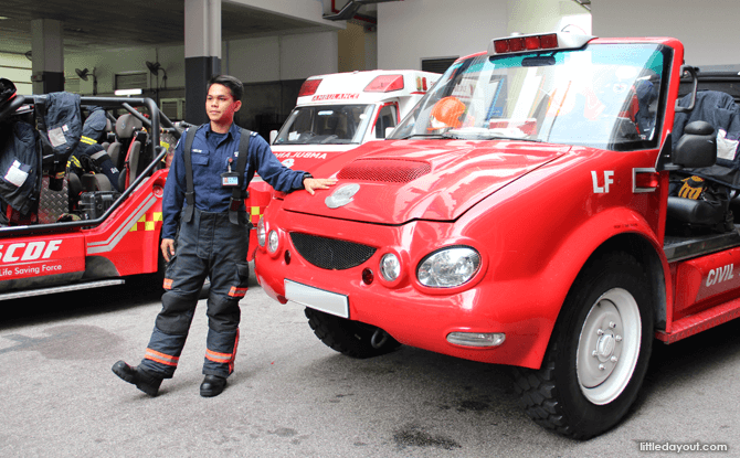 Sergeant Helmi was our guide at the Fire Station Open House