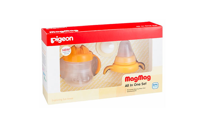 Pigeon Straw Cup Gift Set