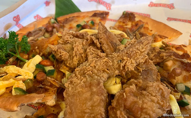 Nasi Lemak Pizza with Boneless Wings