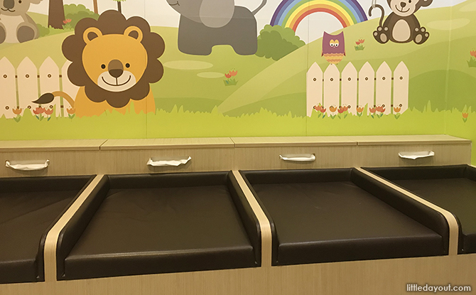 padded diaper changing stations