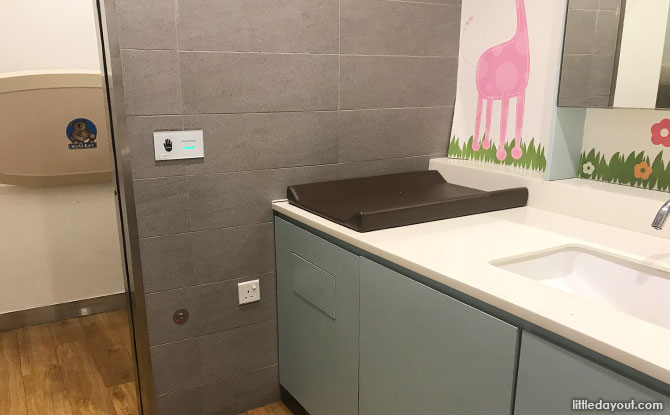 Diaper changing room, The Star Vista Nursing Room