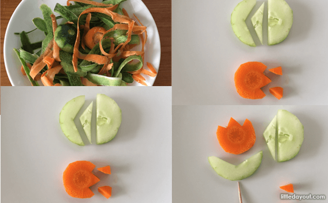 Heart-shaped Foods for Valentine's Day - Steps to Make a Carrot Flower