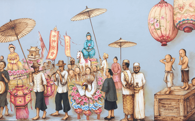 Procession Scene at Thian Hock Keng Mural