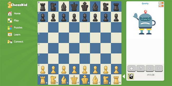 Playing chess online for kids