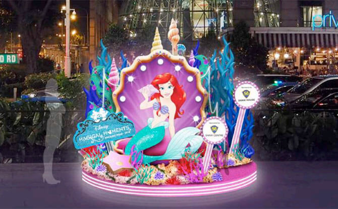 Ariel display - Orchard Road Christmas Light Up 2018