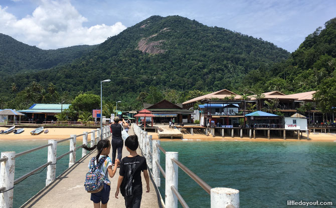 Walking on jetty at Tioman