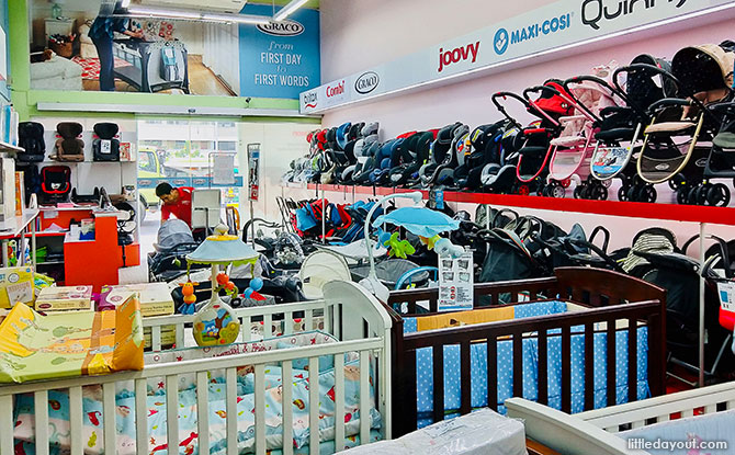 If you’re after strollers and playpens from the likes of Combi and Graco, Baby Kingdom is the place to be.