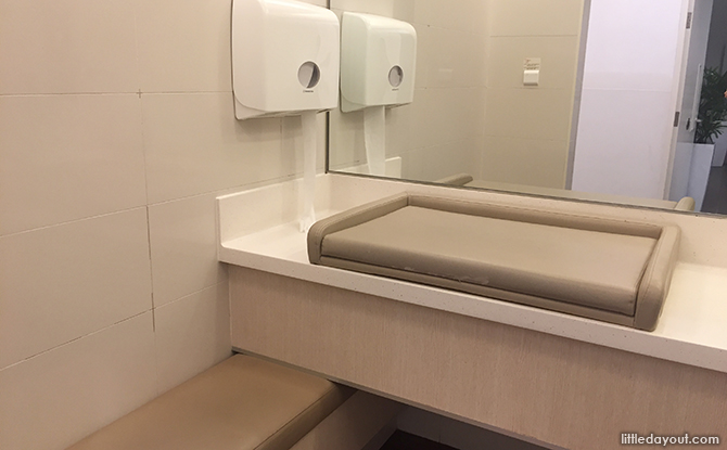 padded diaper changing station