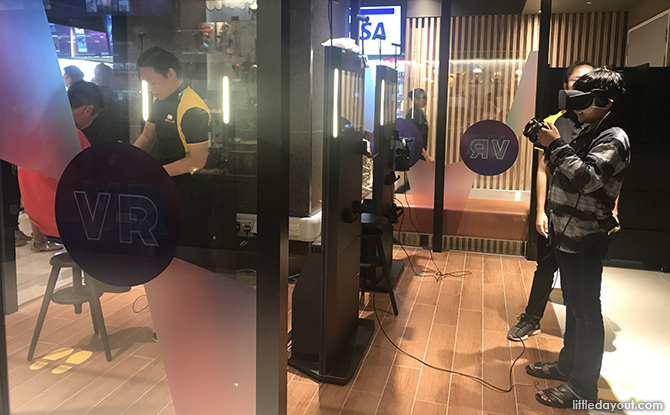 People playing games at Funan mall