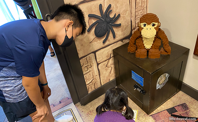 LEGOLAND Hotel Adventure Themed Room - LEGO Monkey Atop Treasure Chest Locker