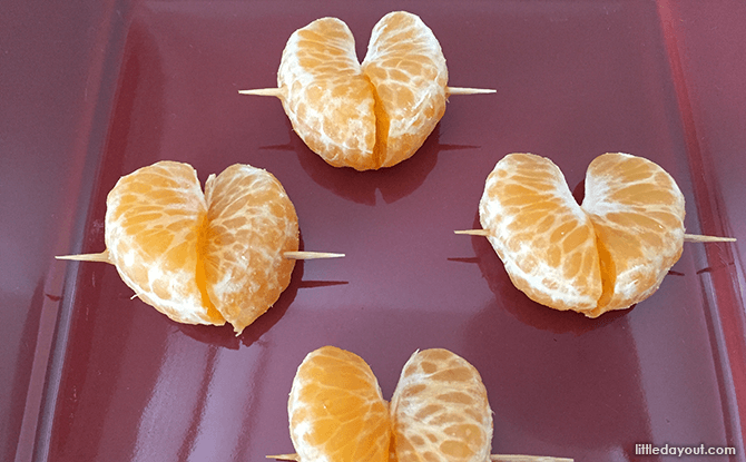 Heart-shaped Foods for Valentine's Day - Mandarin Hearts