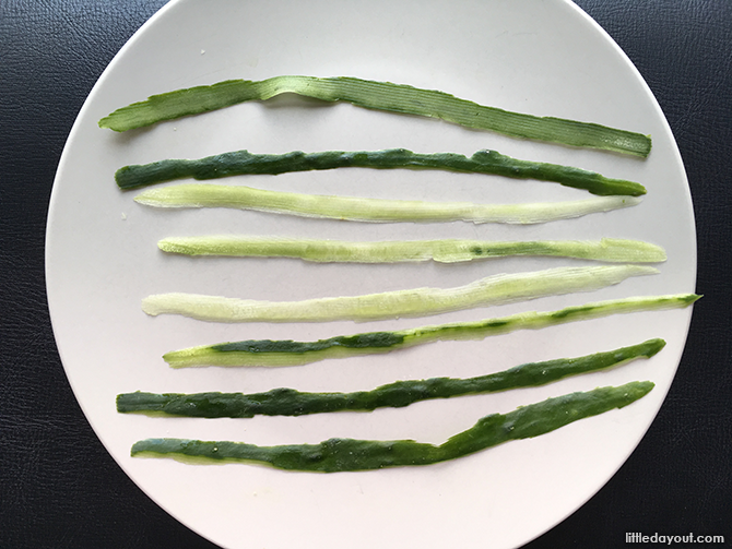 Cucumber strips