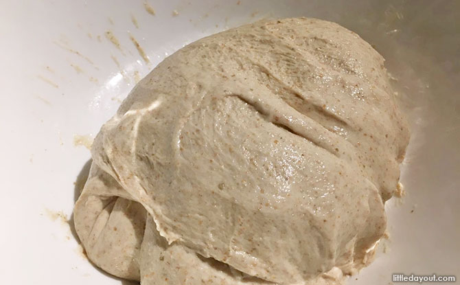 Add levain into dough