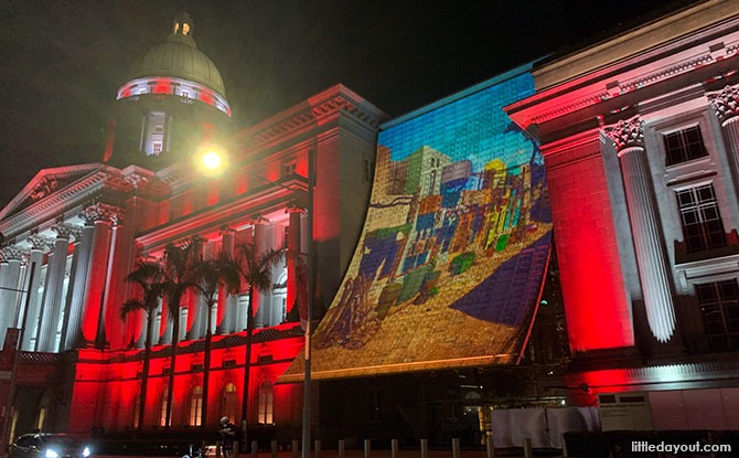 #UnitedThroughCulture: Civic District & Bras Basah.Bugis Landmarks Light Up National Day 2020 5 National Gallery Singapore - #UnitedThroughCulture