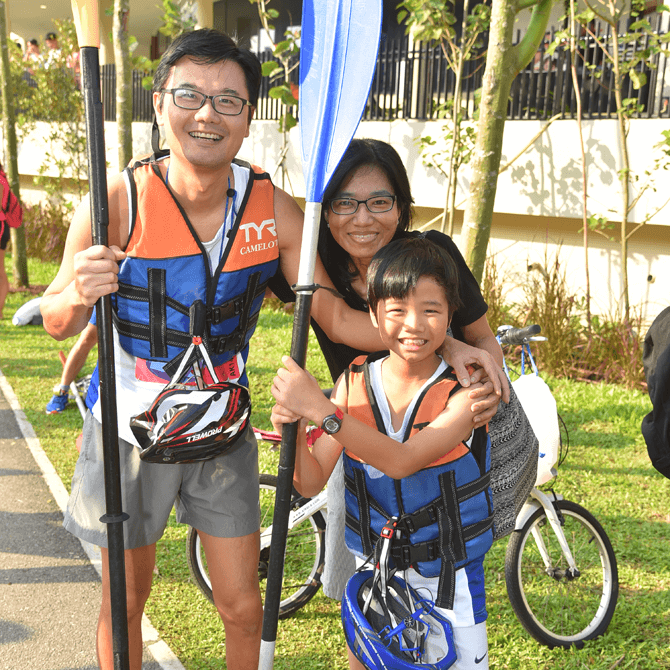 Parent-child bonding, SAFRA Punggol Waterway Challenge 2018