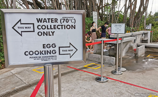 Egg Cooking Point at Sembawang Hotspring