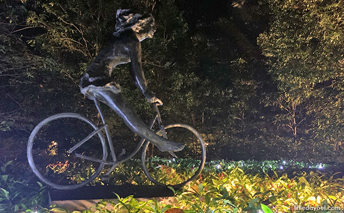 Girl on Bicycle Illuminated