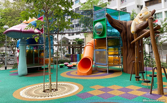 Tree at the HDB Alice in Wonderland playground