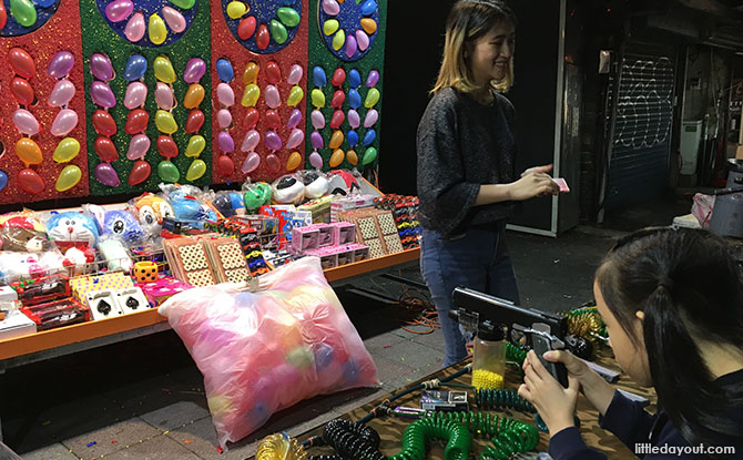 Carnival games at Shilin Night Market