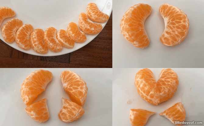 Heart-shaped Foods for Valentine's Day - Steps to Make Mandarin Oranges Hearts